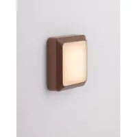Nova Luce Vierkante wandlamp Appia roestbruin