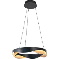 Highlight Design hanglamp Ascoli zwart met goud Ø 40cm