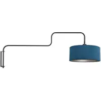 Steinhauer Wandlamp Bloeba, zwart, Woon-/ Eetkamer, metaal, Modern, wandlamp