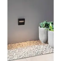 Nova Luce Vierkante wandlamp Nectar design antraciet