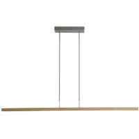 Masterlight Hanglamp Oak nikkel met hout 134cm