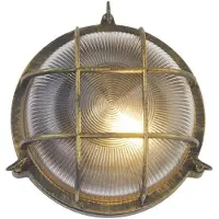 Searchlight Search Light Bulkhead Outdoor Zwart Goud Plafondlamp