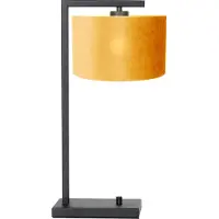 Steinhauer Bureaulamp Stanger zwart met goud velvet