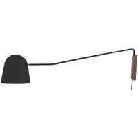 Artdelight Strakke leeslamp Sensa zwart met hout