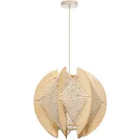 Eth Houten hanglamp met draden Jessica oak - Ø 50cm