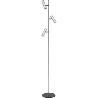 Highlight Vloerlamp Trend 3 Lichts Zwart Met Nikkel