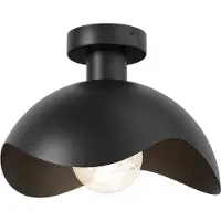 Masterlight Design plafondlamp Volta Ø 30cm - golvend - zwart