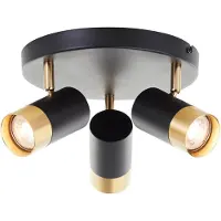 Brilliant G03434/86 Deckenleuchte 29cm Plafondlamp LED GU10 Zwart/zand, Goud (mat)