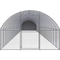 vidaXL Kippenren 3x24x2 m gegalvaniseerd staal