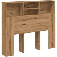 vidaXL Hoofdbordkast 120x19x103,5 cm bewerkt hout artisanaal eiken