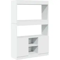 vidaXL Hoge kast 92x33x140 cm bewerkt hout wit