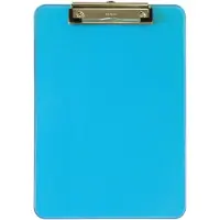 MAUL Klembord A4 staand transparant PS neon blauw - 3 stuks