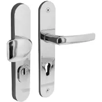 Intersteel Veiligheidsbeslag met kerntrekbeveiliging profielcilindergat 72 mm voordeurbeslag Chroom - Verchroomd