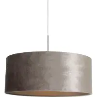 Steinhauer Hanglamp Sparkled 50cm grijs met Taupe velours