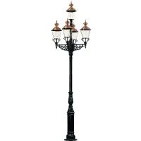 Ks Verlichting Nostalgische tuinlamp Monaco 5-lichts - zwart