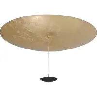 Masterlight Plafondlamp Zyan zwart met goud Ø 90cm