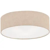 FISCHER&HONSEL GMBH Ø 60cm plafondlamp Thor met zandkleur linnen