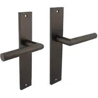 Intersteel Deurkruk Bastian op schild 245x45 mm blind antracietgrijs