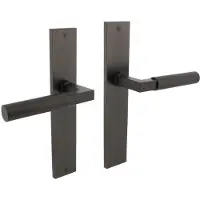 Intersteel Deurkruk Bau-Stil op schild 245x45 mm blind antracietgrijs