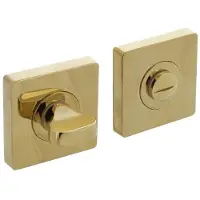 Intersteel | Rozet met toilet-/badkamersluiting 55x55x10mm | Vierkant | Messing Titaan PVD