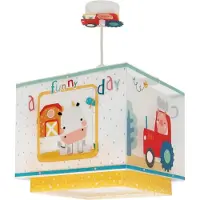 DALBER Kinderkamer hanglamp my Farm, dimbaar, multicolor, Kinderkamer, hanglamp