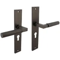 Intersteel Deurkruk Bau-Stil op schild profielcilinder 55mm - antraciet