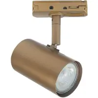 Highlight Cilinder spot Railspot | 1x GU10 Max 5W | Dimbaar | Brons