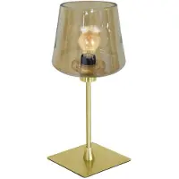 Steinhauer Tafellamp Ancilla 3102ME Klassiek Messing E14 Fitting Touch On/Off met Glas en Metaal voor Binnen -