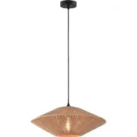 Masterlight Hanglamp Bicono 1lichts zwart naturel kap 50 cm