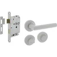 Intersteel Compleet deurklinkset Bastian wit toilet