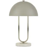 Searchlight Tafellamp Tablu marmer met witte kap