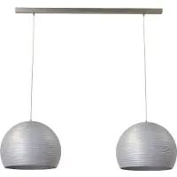 Masterlight Eetkamer hanglamp Concepto 2x40 zilvergrijs