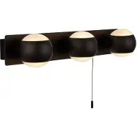Searchlight Badkamer Wandlamp Flare 3 Lichts Zwart