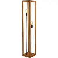 Searchlight Vloerlamp Square, hout licht, Woon-/ Eetkamer, Bamboe, Modern, vloerlamp hout