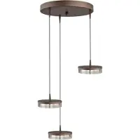 Masterlight 3-lichts hanglamp Imperia Ø 35cm cacao bruin
