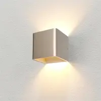 Artdelight Vierkante wandlamp Fulda champagne