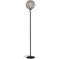 Masterlight Glazen vloerlamp Lazise zwart met goud