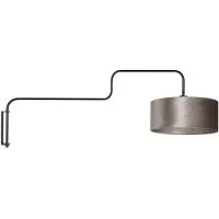 Steinhauer Wandlamp Bloeba Zwart Met Zilvergrijze Kap