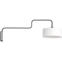Steinhauer Wandlamp Bloeba Zwart Met Kap Wit