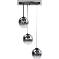 Highlight Fantasy Apple Ø22cm Hanglamp | 3x E27 Max 60W | Dimbaar | Zwart/Licht rookglas