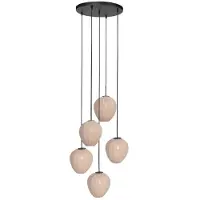 Mexlite HaloSwap LED Hanglamp | 5x E27 40W | Dimbaar | Creme/Zwart