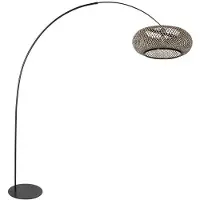 Anne Light & Home Anne-Curve LED Vloerlamp | 1x E27 40W | Dimbaar | Zwart