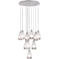 Eglo 10 Lichts Hanglamp Siracusa Nikkel