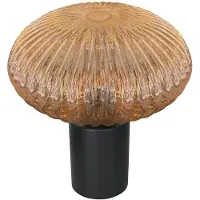 Mexlite Tafellamp Bloeba zwart met amber glas