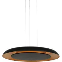 Steinhauer Golden Veil 4332ZW – elegante zwarte hanglamp met gouden binnenzijde
