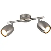 TRIO Plafondlamp Nancy 2 Lichts Nikkel