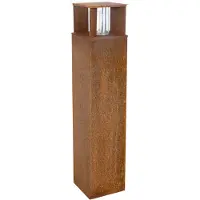 Ks Verlichting Vierkante tuinlamp Marina 70 corten