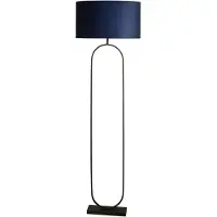 Searchlight Vloerlamp Modish zwart met blauwe kap