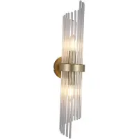 Searchlight Wandlamp Lara Goud Met Helder Glas