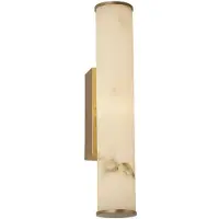 Searchlight Wandlamp Wales, dimbaar, messing / goud, Badkamer, metaal, Wandlamp